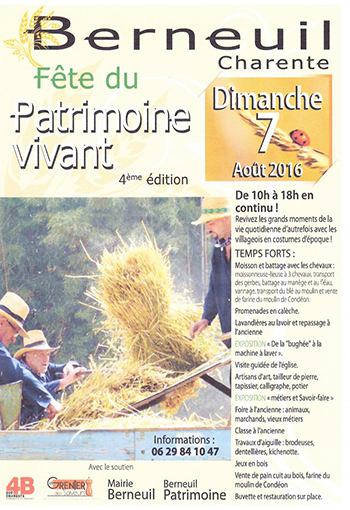 Berneuil Fête le Patrimoine Vivant